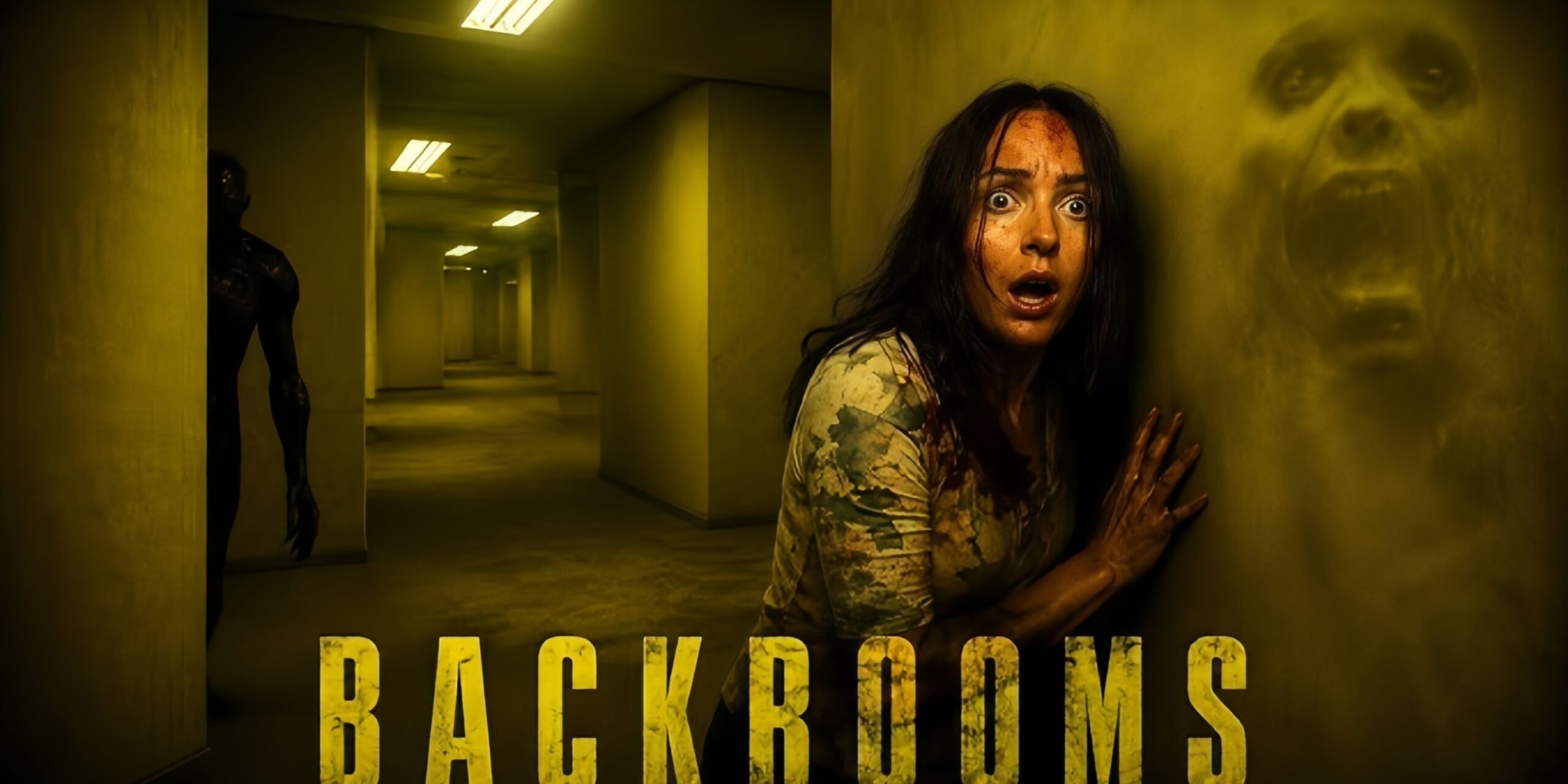 Póster promocional de la película Backrooms dirigida por Kane Parsons, destacando la atmósfera liminal del film. Leyenda: Backrooms: Un fenómeno cinematográfico que redefine el terror contemporáneo